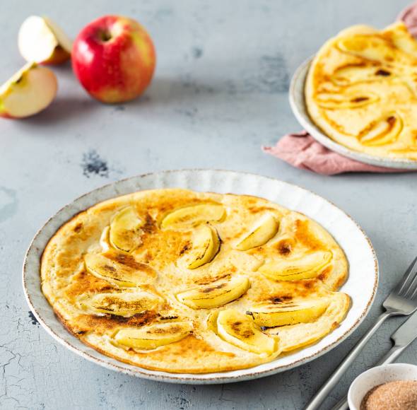 Klassische Apfelpfannkuchen