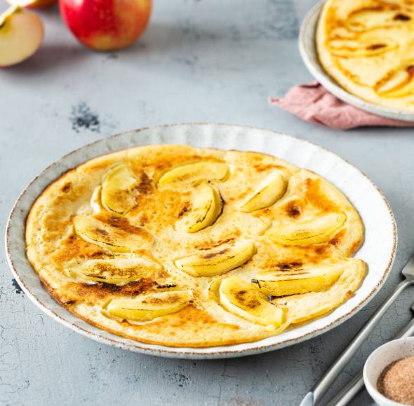 Klassische Apfelpfannkuchen