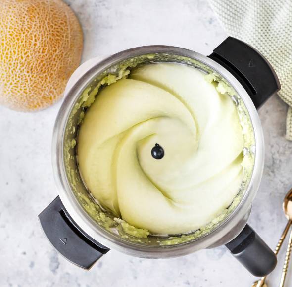 Veganes Melonen-Softeis