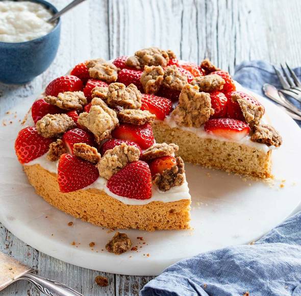 Veganer Erdbeerkuchen