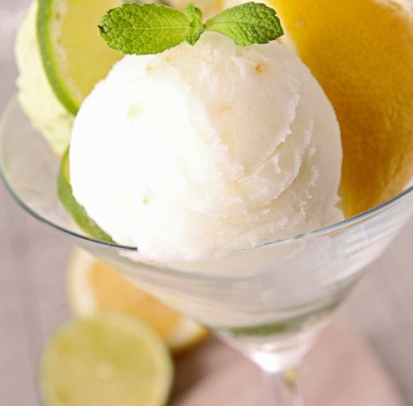 Zitronensorbet