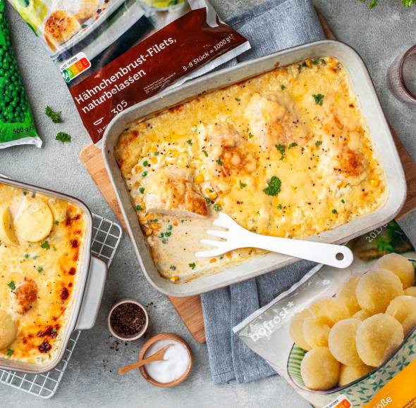 Feierabendauflauf mit Hähnchen