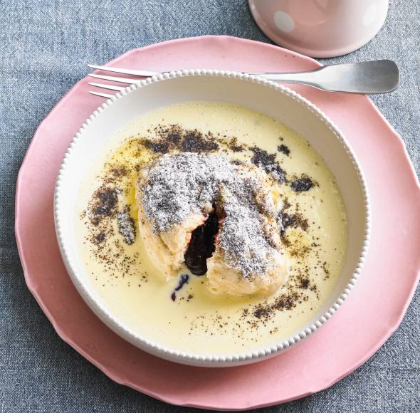 Germknödel mit Vanillesoße