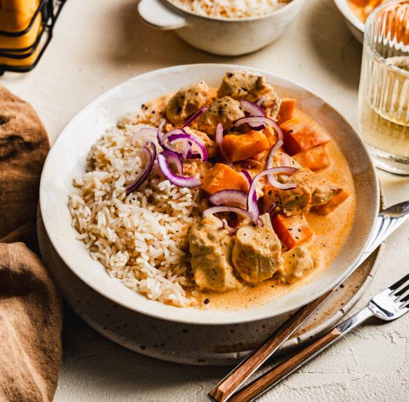 Hähnchen mit Indian-Summer-Soße