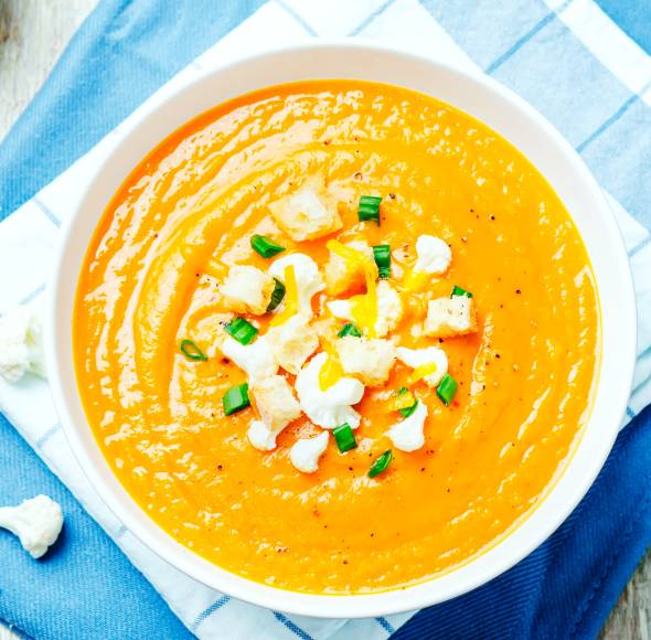 Kürbis-Blumenkohl-Suppe