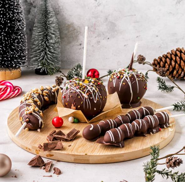 Schokofrüchte wie vom Weihnachtsmarkt