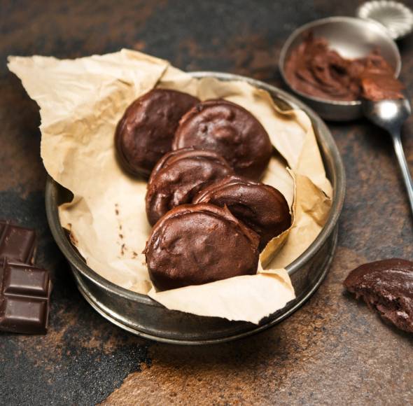 Cremig gefüllte Doppeldeckerkekse