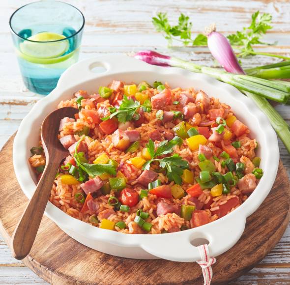 Einfacher Tomatenreis-One-Pot