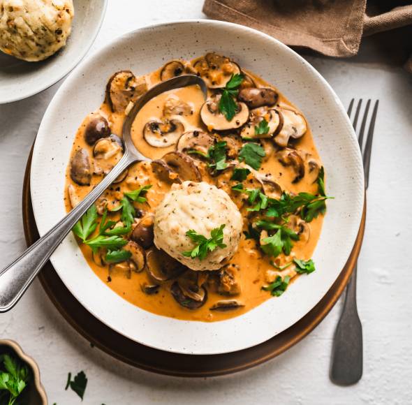 Knödel "Jäger-Art"