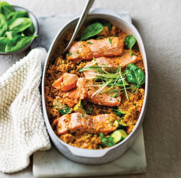 Lachs mit mediterranem Couscous