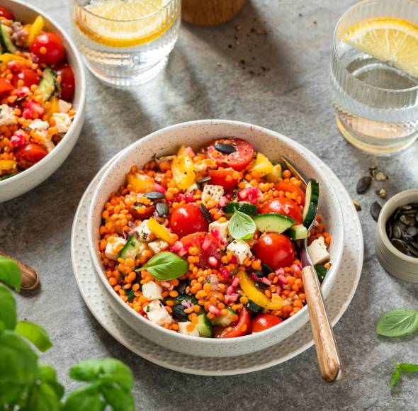 Protein-Linsensalat