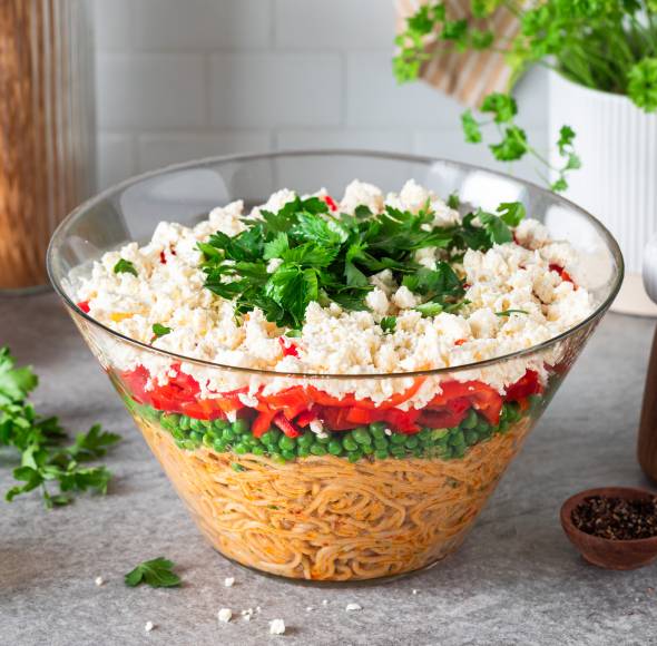 Spaghettisalat Djuvec-Style