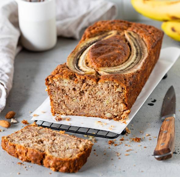 Dinkel-Bananenbrot ohne Zucker