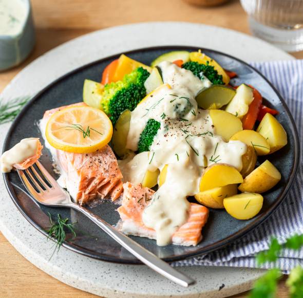 All-in-One Lachs garen im Monsieur Cuisine