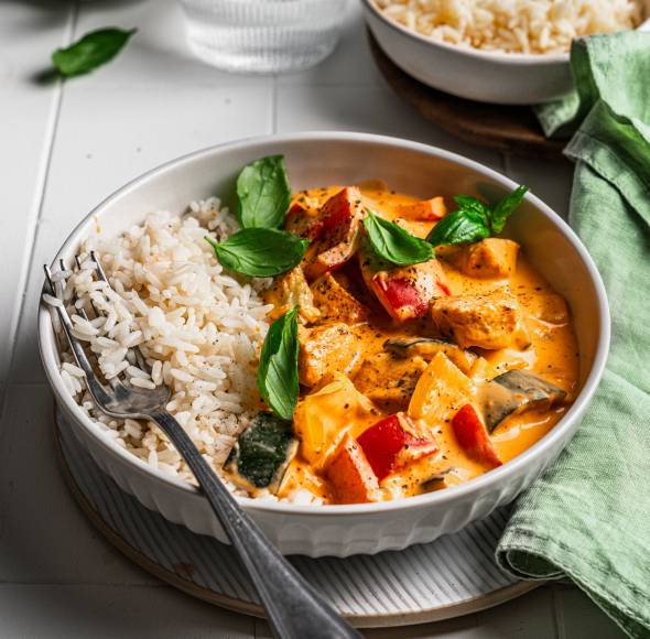 Hühnerfrikassee „Italian Style“