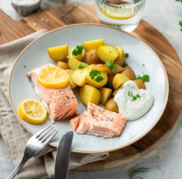 Lachs mit Kartoffeln