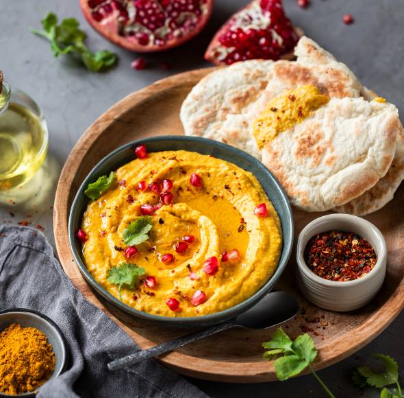 Roasted Feta-Dip India Style