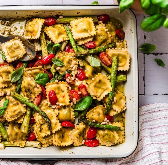 Frühlings Ravioli vom Blech