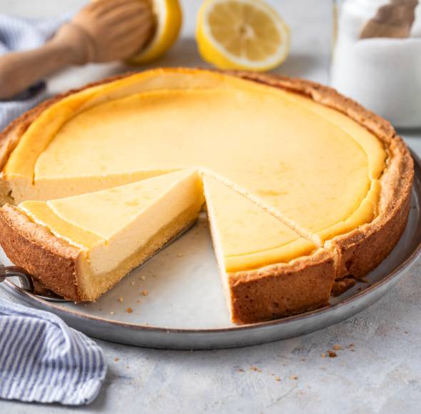 Käsekuchen mit Mürbeteig