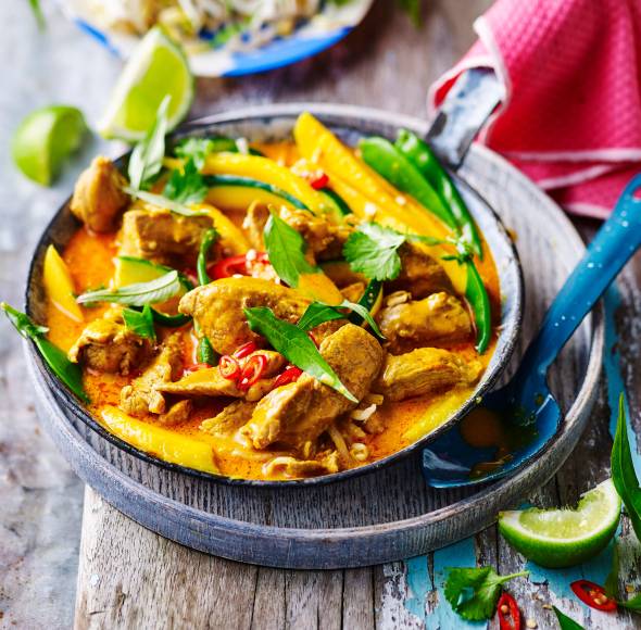 Mango-Curry mit Schweinefilet