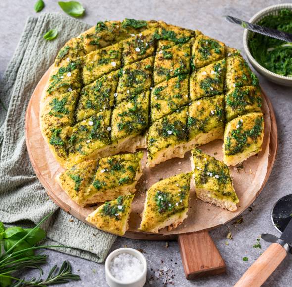 Schnelles Zupf-Fladenbrot