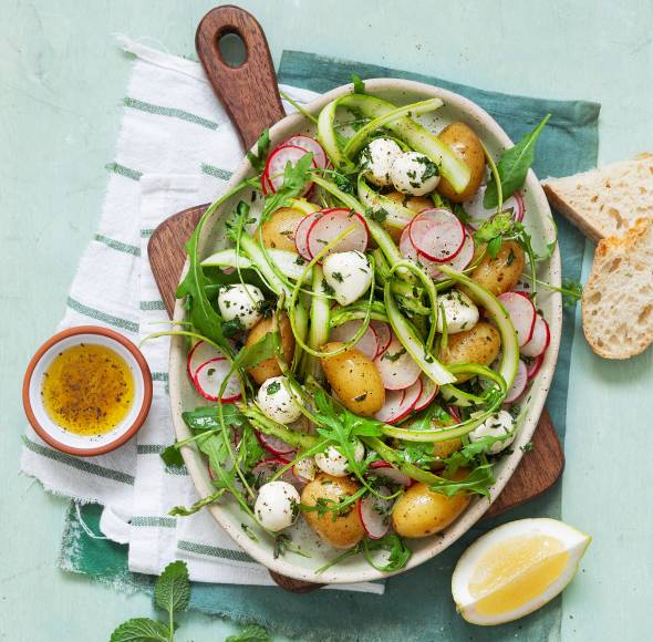 Kartoffelsalat Spargel-Mozzarella