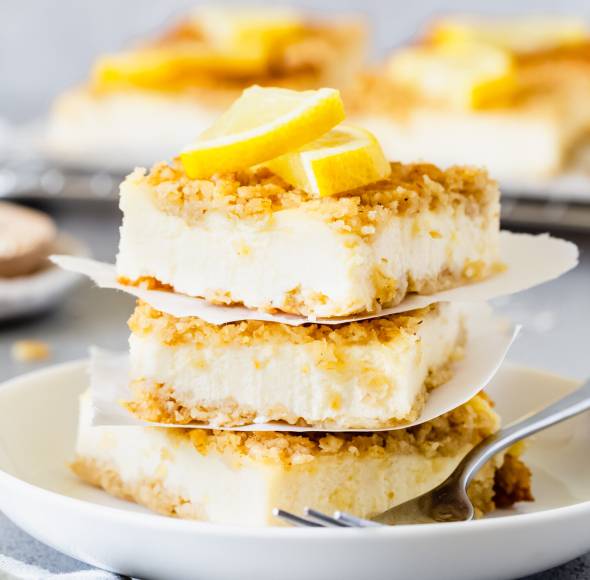 Zitronen-Cheesecake-Schnitten