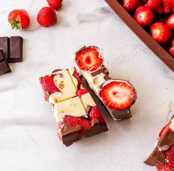 Erdbeer-Schokotafel à la Franuí