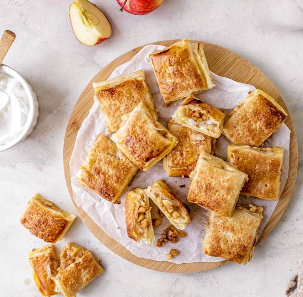 Schnelle Apfel-Quark-Happen