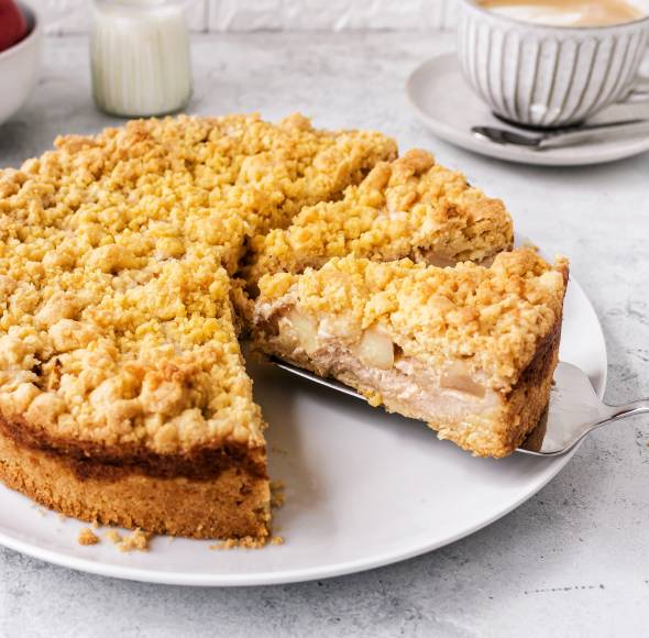 Apfelkuchen mit Streusel und Schmand
