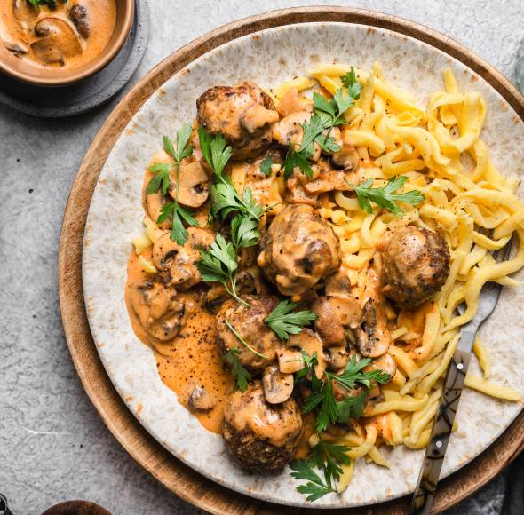 Hackbällchen Jäger‑Art All in One