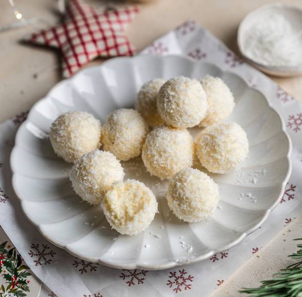Kokos-Schneebällchen ohne Schmelzen