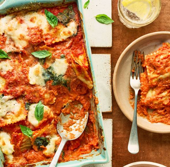 Ravioli-Auflauf
