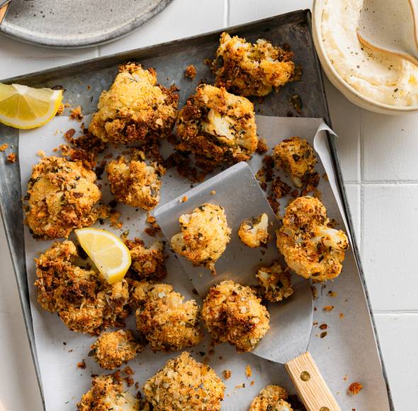 Crunchy Blumenkohl mit Parmesancreme