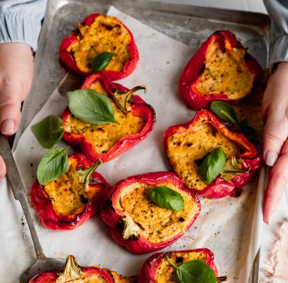 Ofenpaprika mit Brunchcreme Toskana