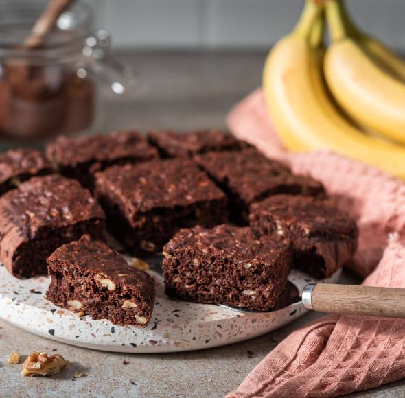 Airfryer-Bananenbrot-Brownies ohne Zucker