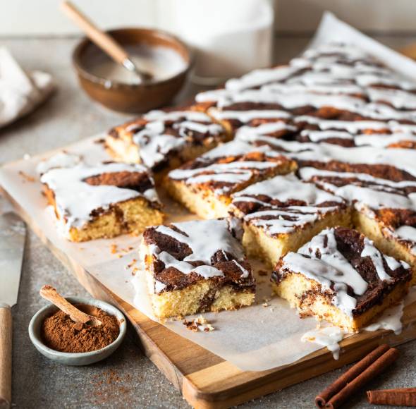 Zimtschneckenkuchen vom Blech