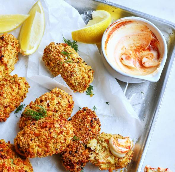 Kartoffel-Lachs-Kroketten