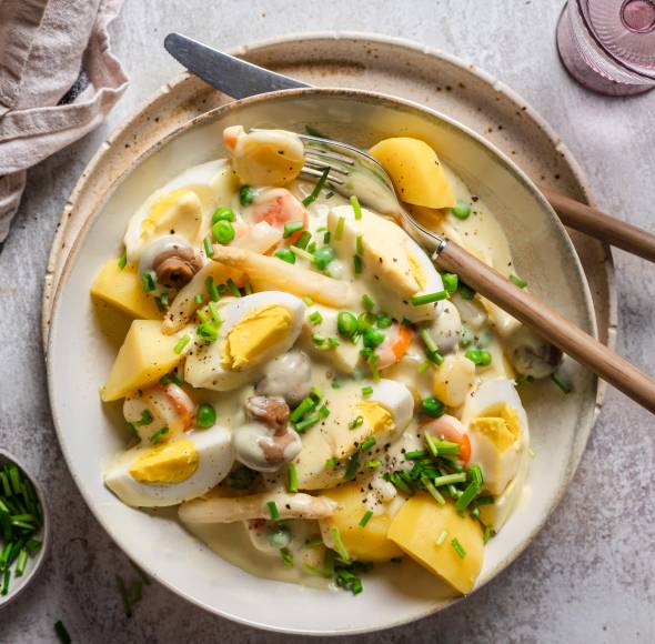 Eier-Ragout mit Kartoffeln