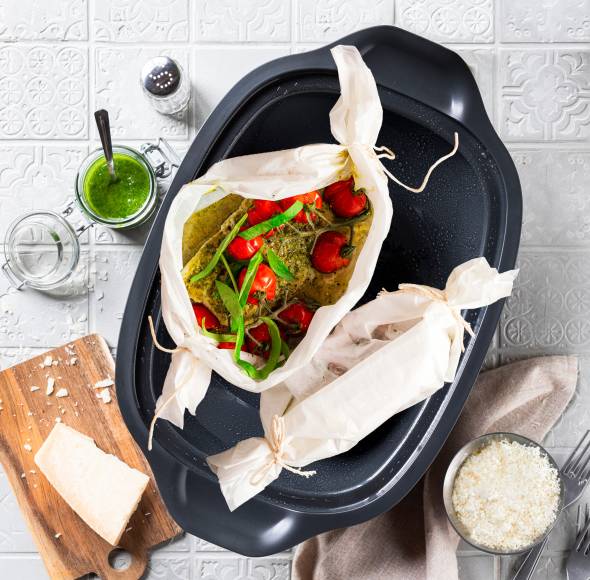 Einfacher Bärlauch-Kabeljau aus dem Dampfgarer