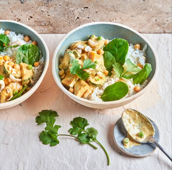 Leichtes Hähnchen-Zucchini-Curry
