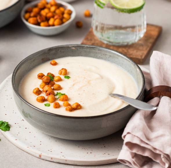 Protein Käse Blumenkohlsuppe