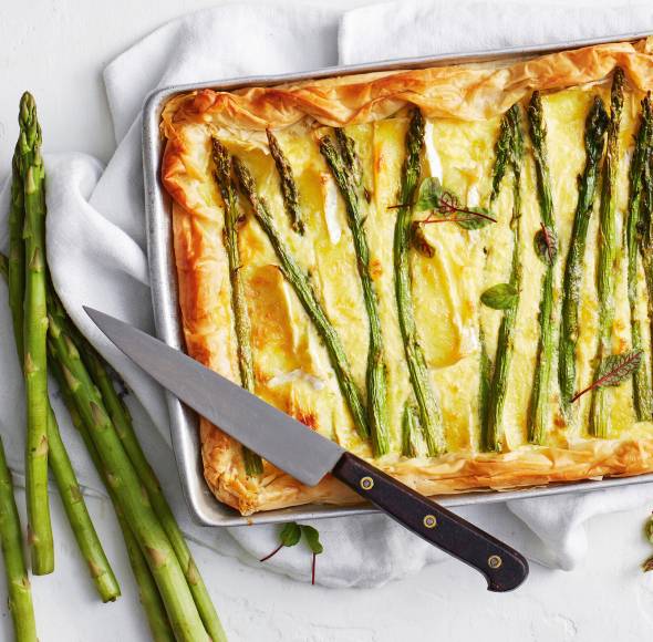 Spargeltarte mit Brie