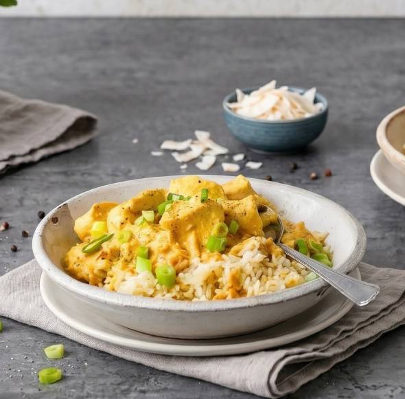 Hähnchen mit Curry-Schmand-Soße mit dem MC compact