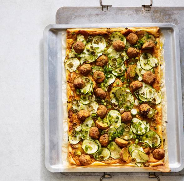 Schnelle Falafel-Blätterteig-Tarte