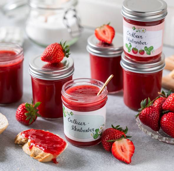 Erdbeer-Rhabarber-Marmelade