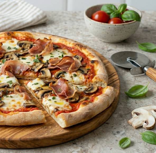 Prosciutto e Funghi Pizza