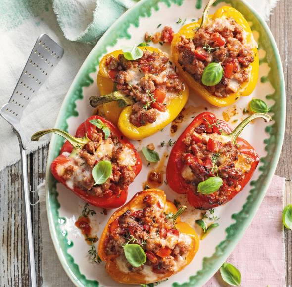 Gefüllte Paprika à la Caprese