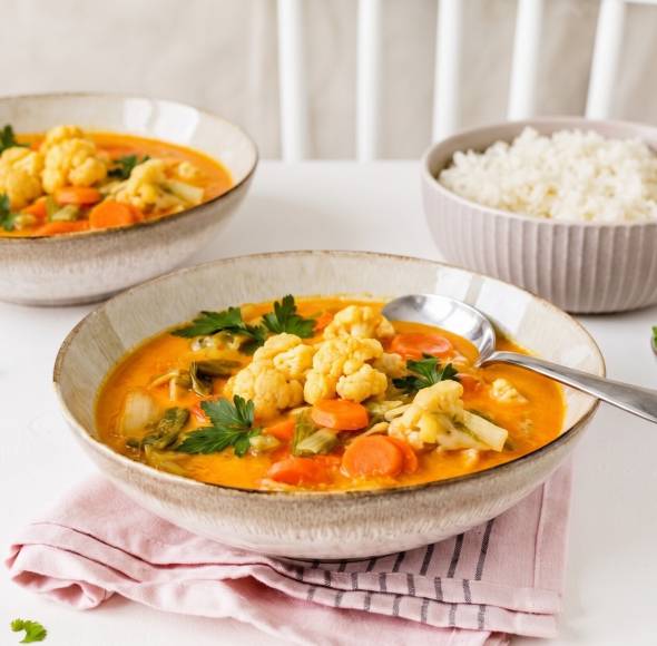 Indisches Blumenkohlcurry Low Carb