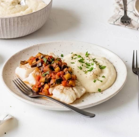 Low-Carb-Schlemmerfilet mit Ratatouille-Gemüse